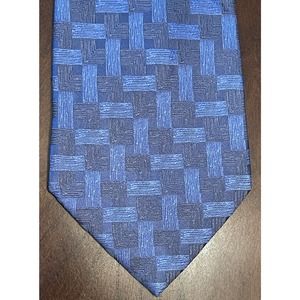 Kenneth Cole New York Blue Brown Hand Made Silk Men’s Neck Tie Made In China